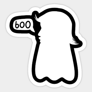 Donald Trump as a spooky Halloween ghost saying boo (Anti Trump) Sticker